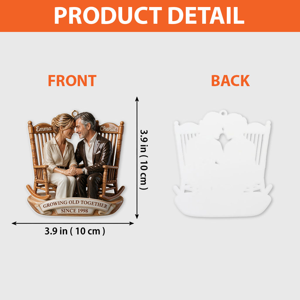 Gemeinsam Alt Werden - Personalisierte Premium 3D Ornament für Paare