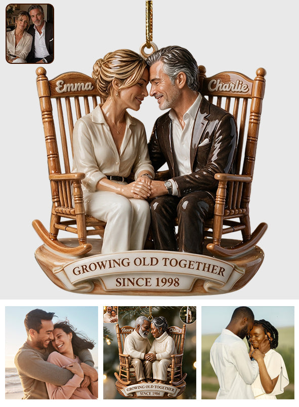 Gemeinsam Alt Werden - Personalisierte Premium 3D Ornament für Paare