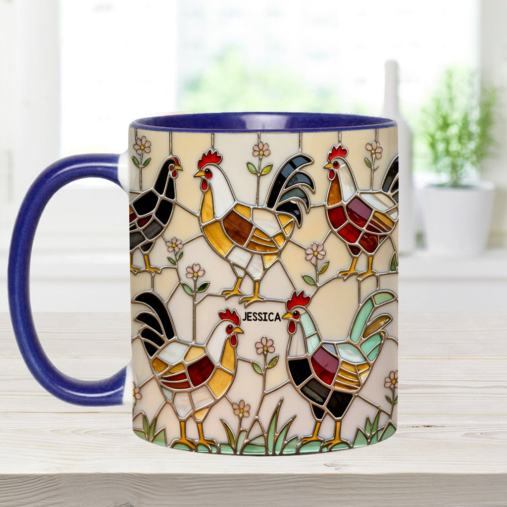 Chicken Farm - Personalized Chicken Accent Mug & Coaster