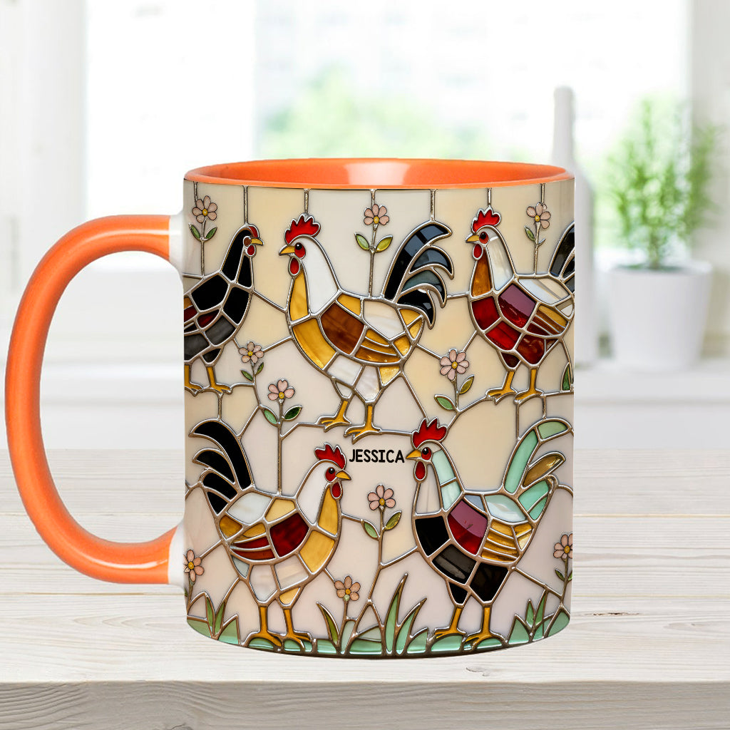 Chicken Farm - Personalized Chicken Accent Mug & Coaster