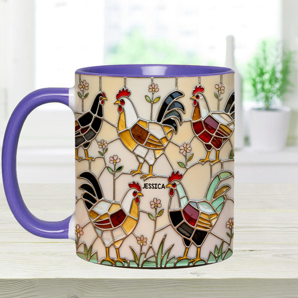 Chicken Farm - Personalized Chicken Accent Mug & Coaster