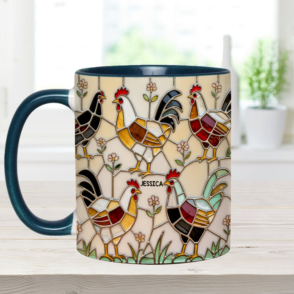 Chicken Farm - Personalized Chicken Accent Mug & Coaster