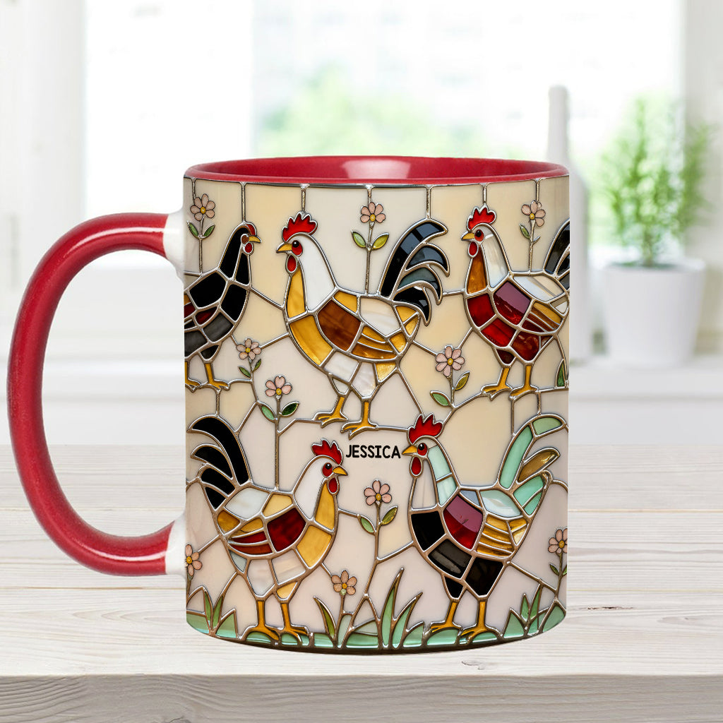 Chicken Farm - Personalized Chicken Accent Mug & Coaster