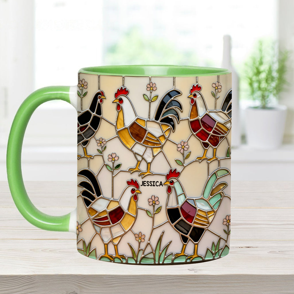 Chicken Farm - Personalized Chicken Accent Mug & Coaster