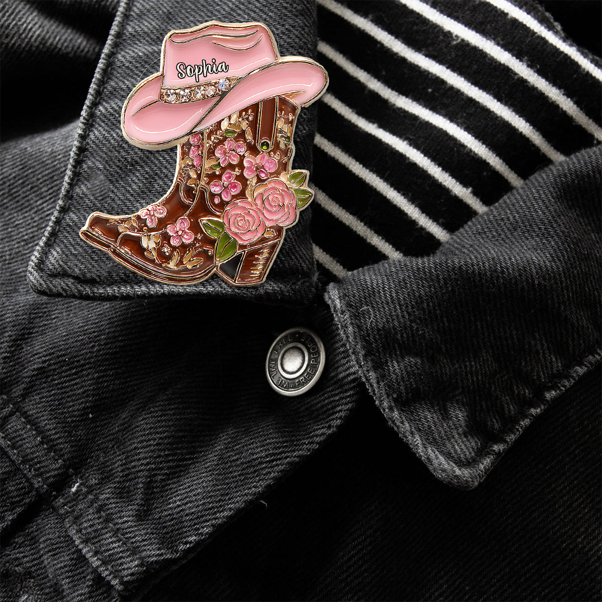 Cowgirl Boots - Personalized Cowgirl Pin