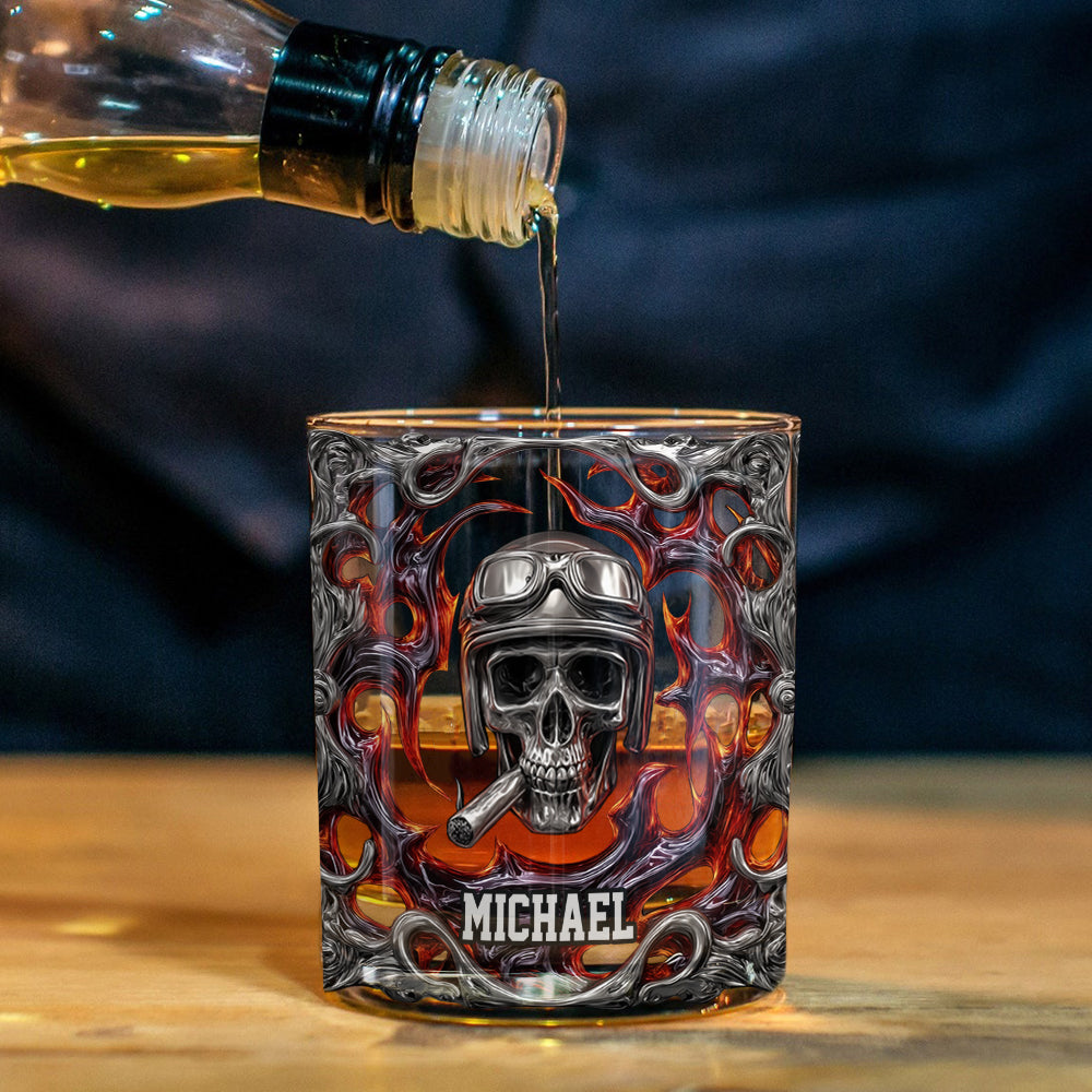 Ride Or Die - Personalized Biker Whiskey Glass