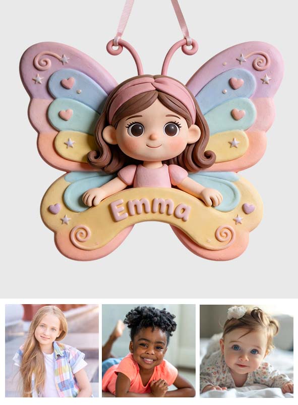 Butterfly Wings - Personalized Kid Custom Shaped Wood Sign