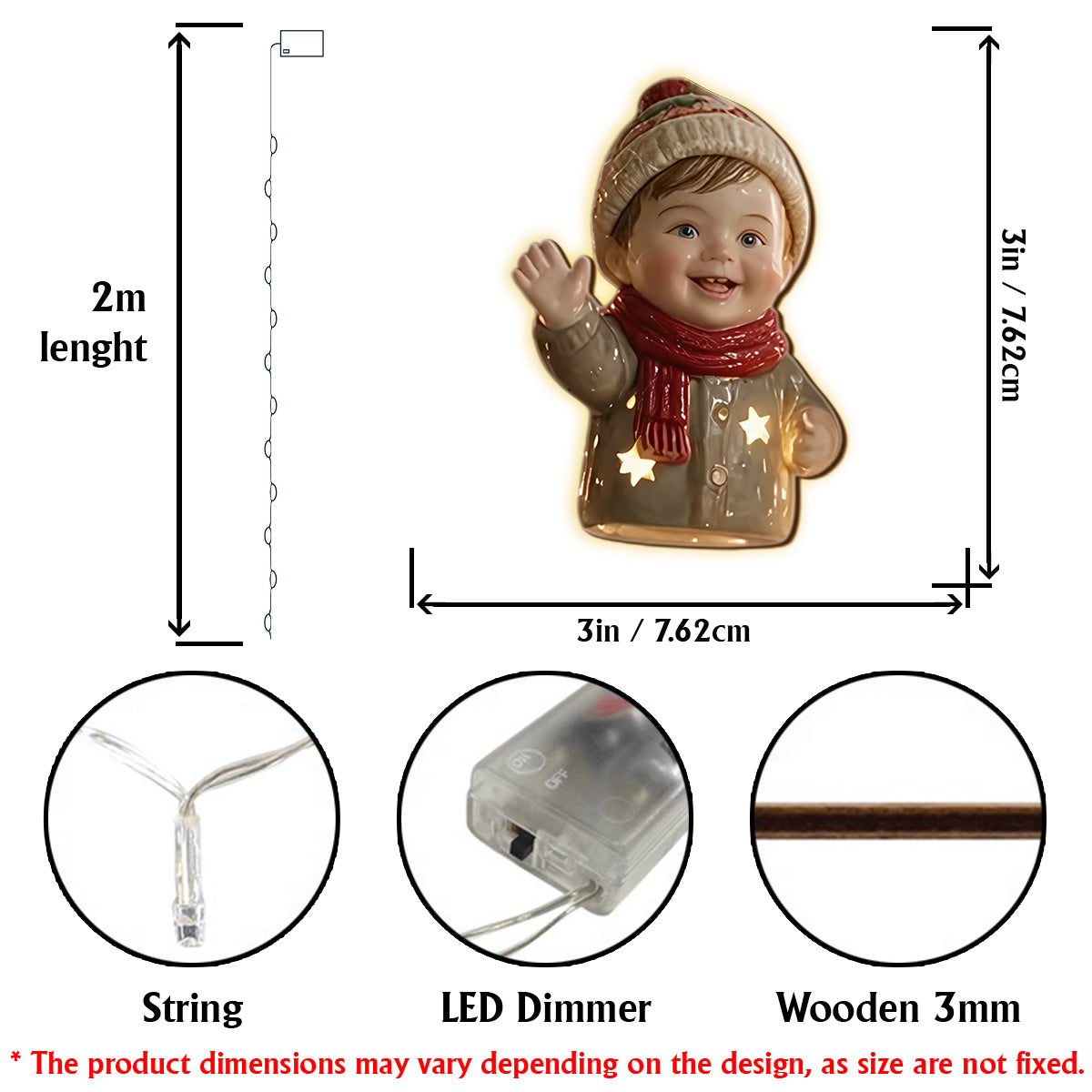 Christmas Is Coming - Personalized Kid String Lights