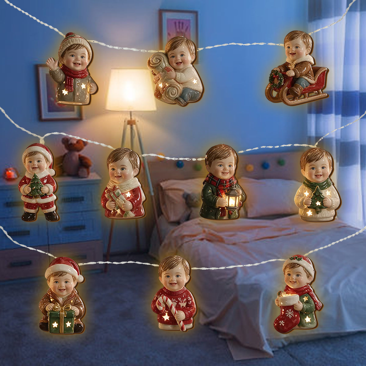 Christmas Is Coming - Personalized Kid String Lights