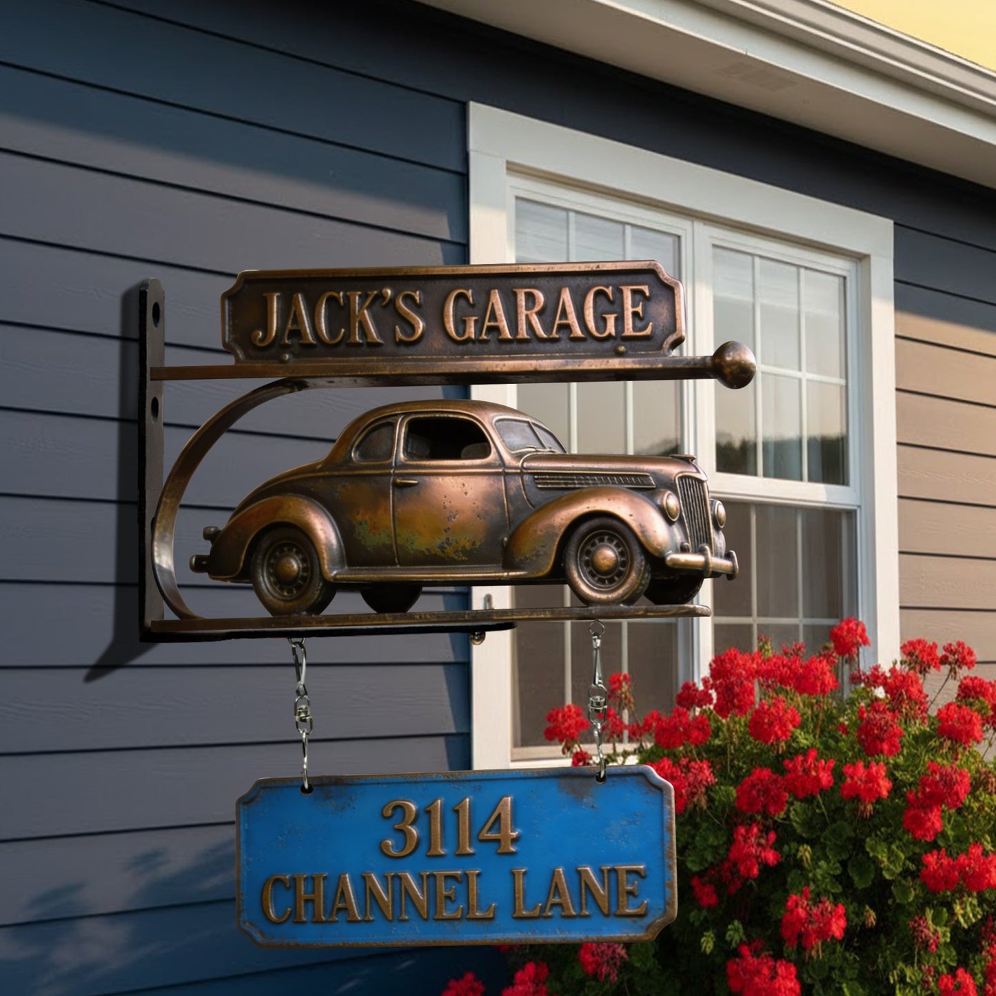Custom Name Car Garage - Personalized Car Lover Wooden Wall Mount Sign