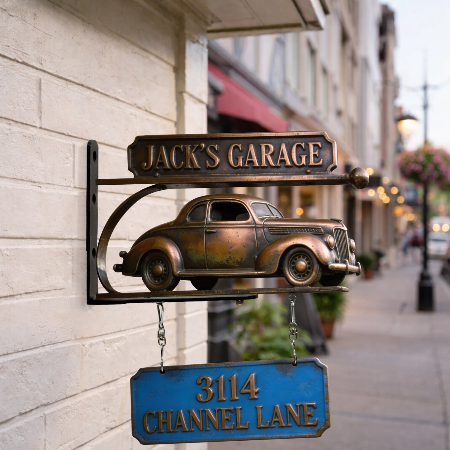 Custom Name Car Garage - Personalized Car Lover Wooden Wall Mount Sign