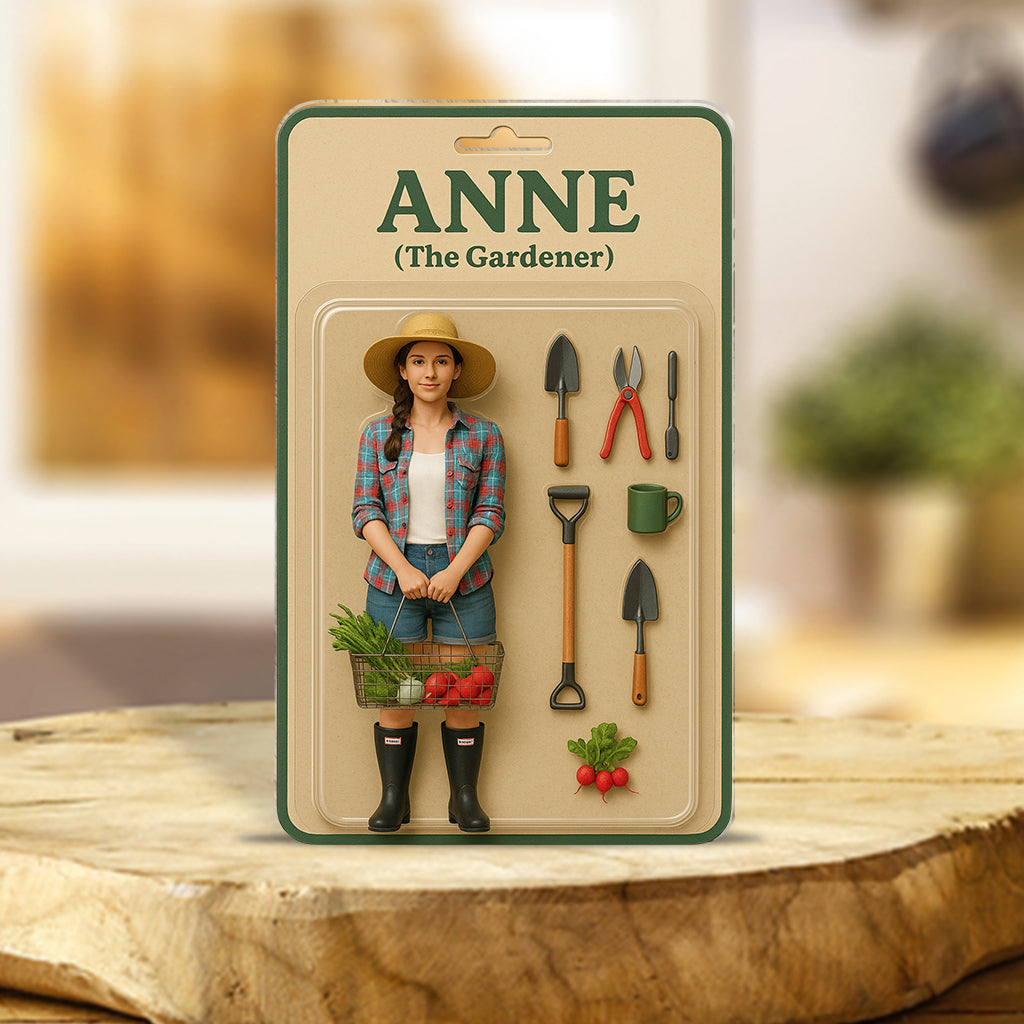 Individuelle Figur nach Foto – Personalisierte Garten-Acrylplakette in individueller Form