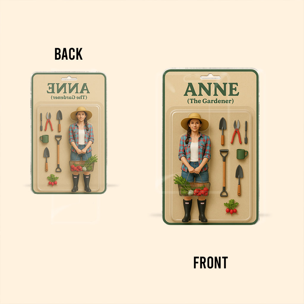 Individuelle Figur nach Foto – Personalisierte Garten-Acrylplakette in individueller Form