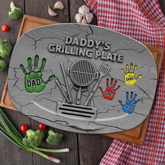 Daddy's Grilling Plate - Personalized Father Plate