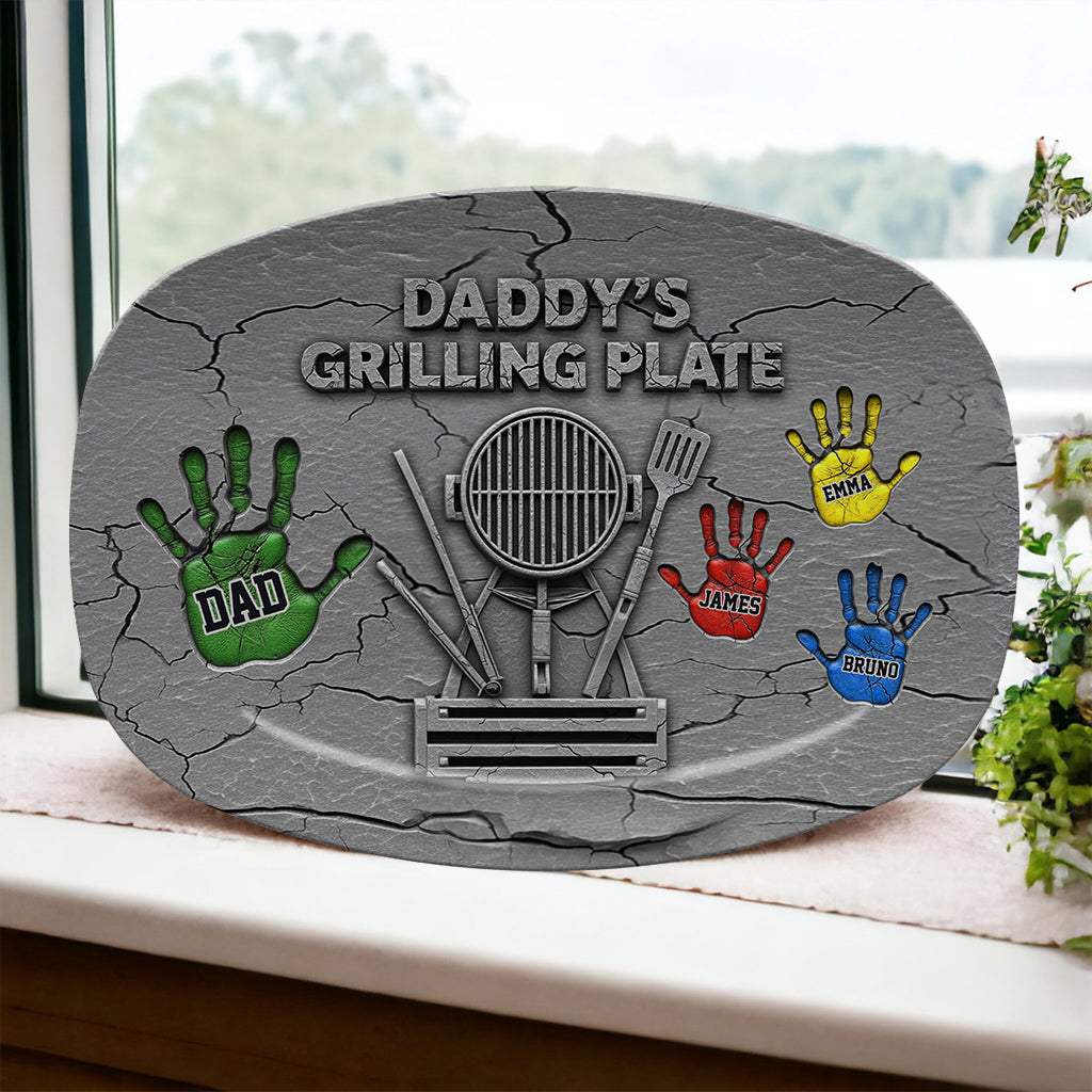 Daddy's Grilling Plate - Personalized Father Plate