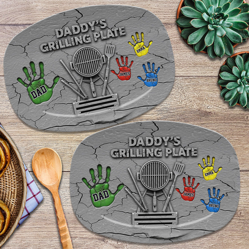 Daddy's Grilling Plate - Personalized Father Plate