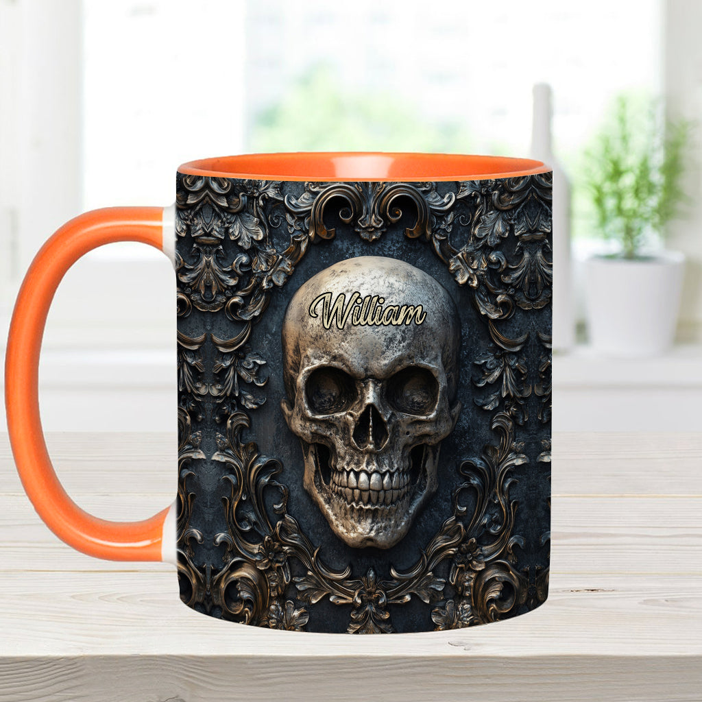 Berühr meinen Kaffee und ich trinke ihn aus deinem Schädel – personalisierte Tasse mit Totenkopf-Akzent