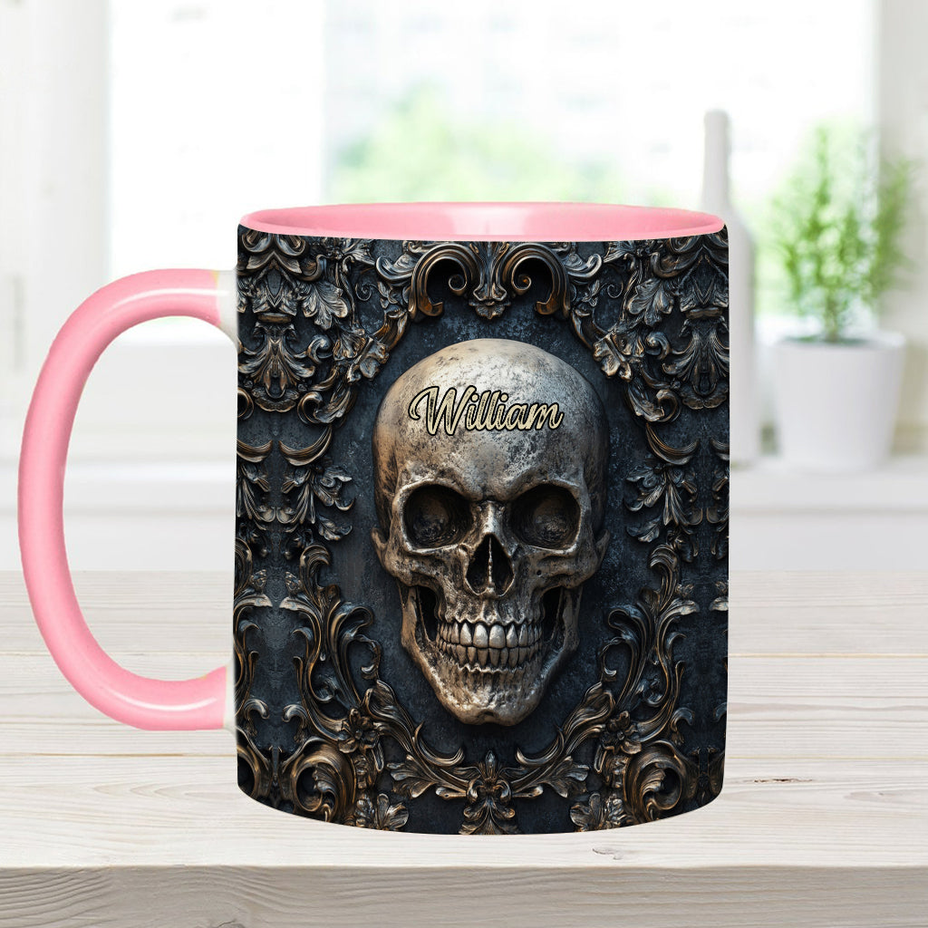 Berühr meinen Kaffee und ich trinke ihn aus deinem Schädel – personalisierte Tasse mit Totenkopf-Akzent