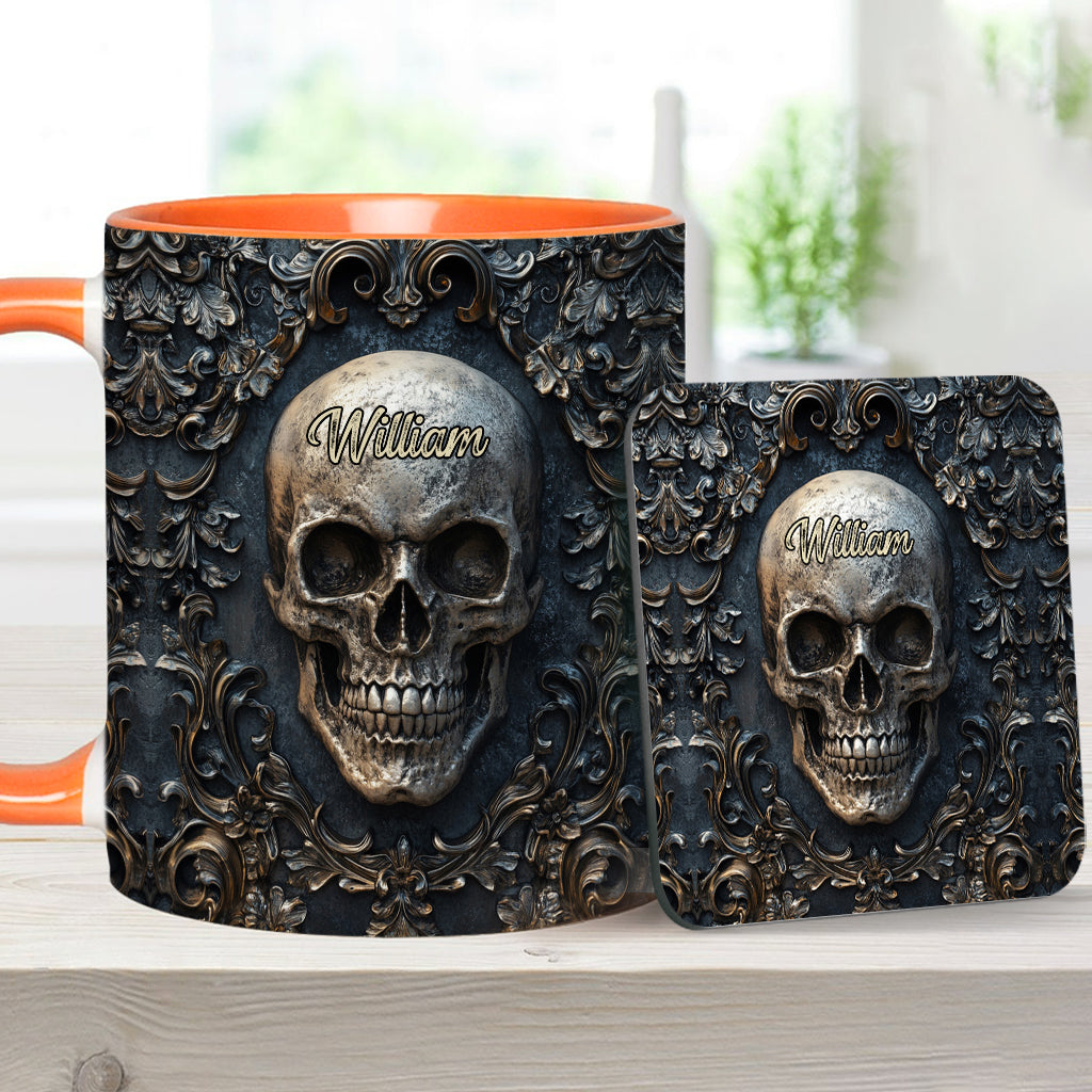 Berühr meinen Kaffee und ich trinke ihn aus deinem Schädel – personalisierte Tasse mit Totenkopf-Akzent