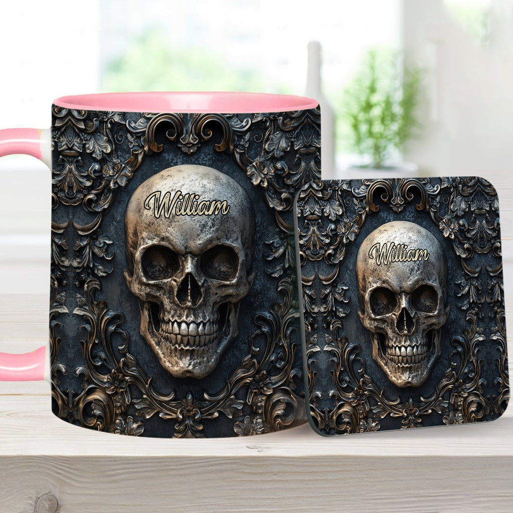 Berühr meinen Kaffee und ich trinke ihn aus deinem Schädel – personalisierte Tasse mit Totenkopf-Akzent