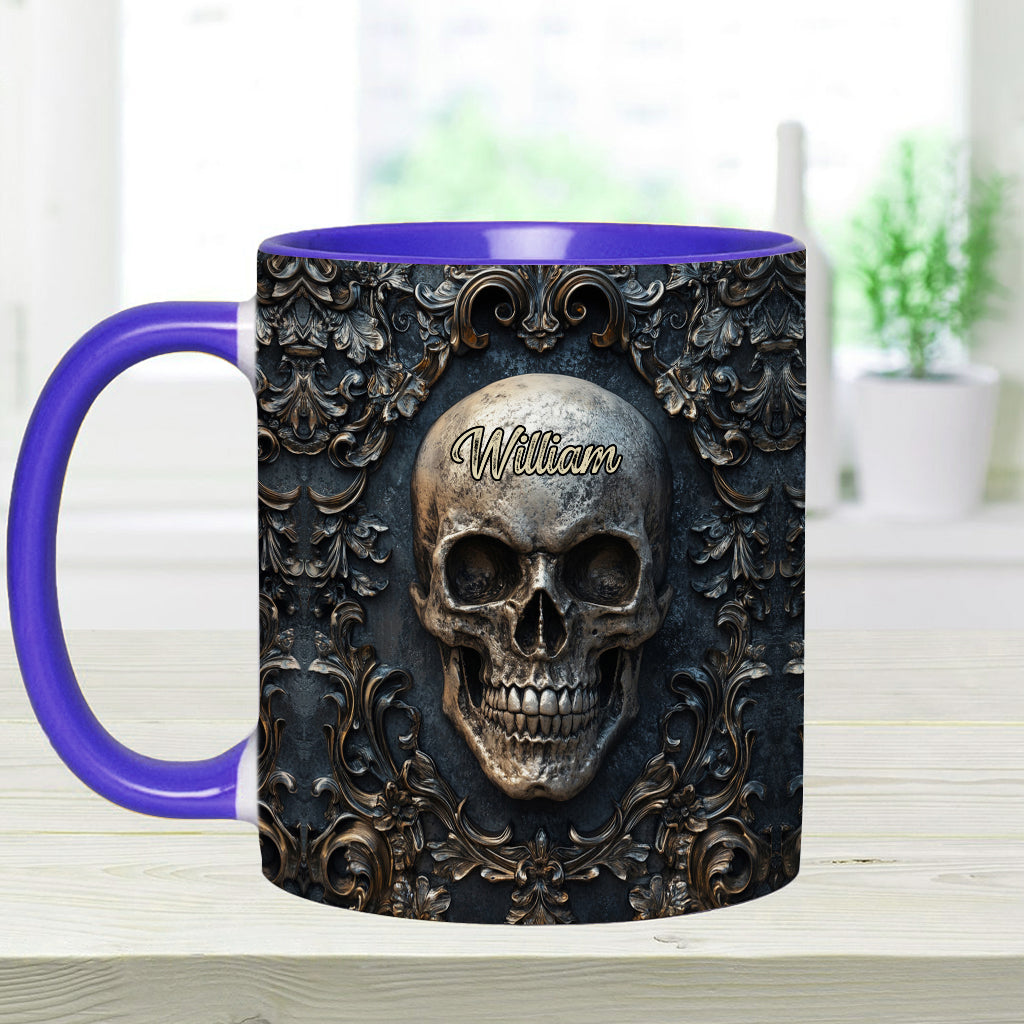 Berühr meinen Kaffee und ich trinke ihn aus deinem Schädel – personalisierte Tasse mit Totenkopf-Akzent