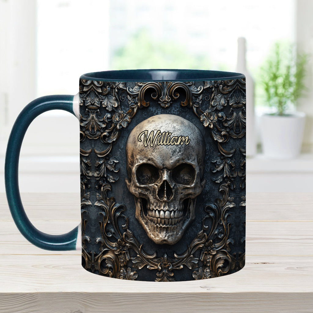 Berühr meinen Kaffee und ich trinke ihn aus deinem Schädel – personalisierte Tasse mit Totenkopf-Akzent