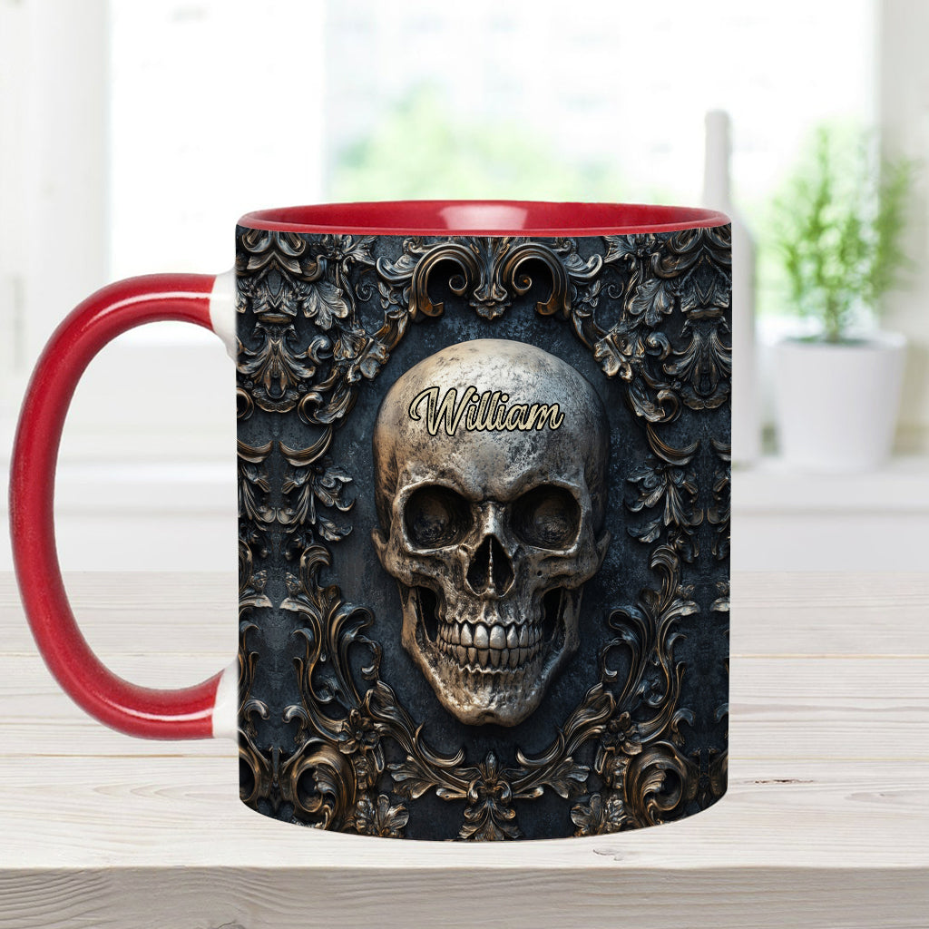 Berühr meinen Kaffee und ich trinke ihn aus deinem Schädel – personalisierte Tasse mit Totenkopf-Akzent