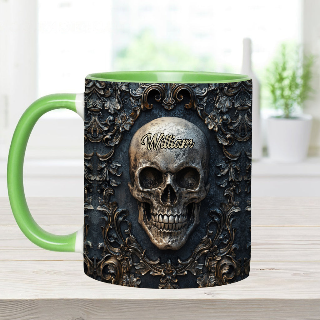 Berühr meinen Kaffee und ich trinke ihn aus deinem Schädel – personalisierte Tasse mit Totenkopf-Akzent
