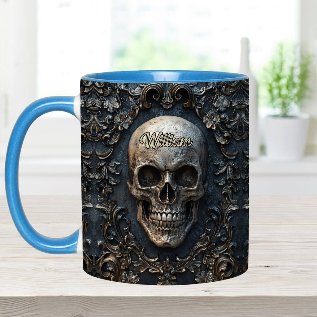 Berühr meinen Kaffee und ich trinke ihn aus deinem Schädel – personalisierte Tasse mit Totenkopf-Akzent