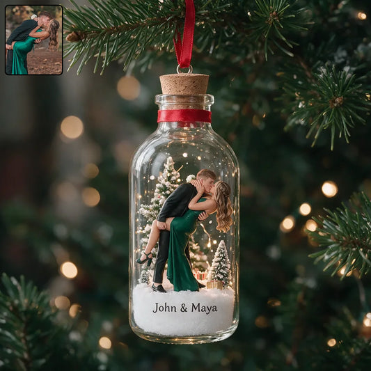 Personalisierte Flaschenornament - Individuelles Paar Ornament