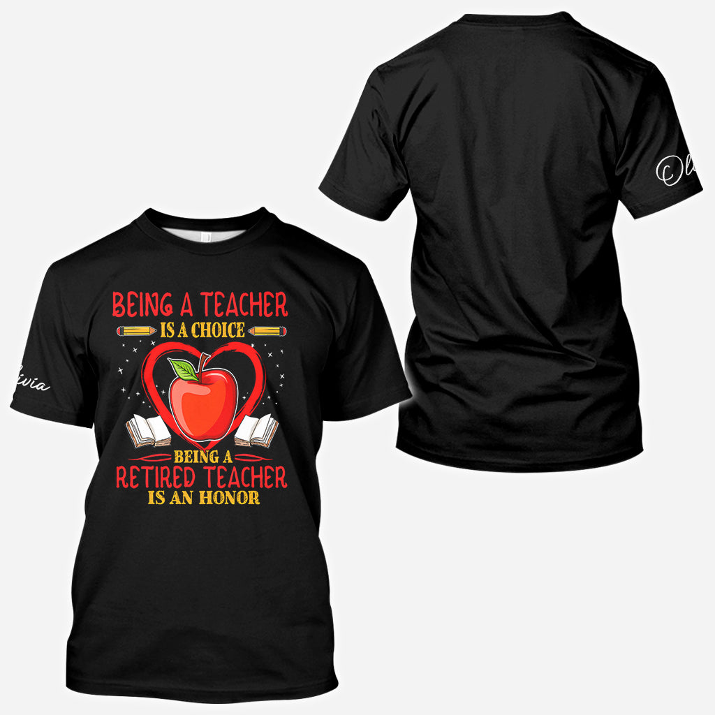 Zurück zur Schule - Personalisierte Lehrer All Over Shirt