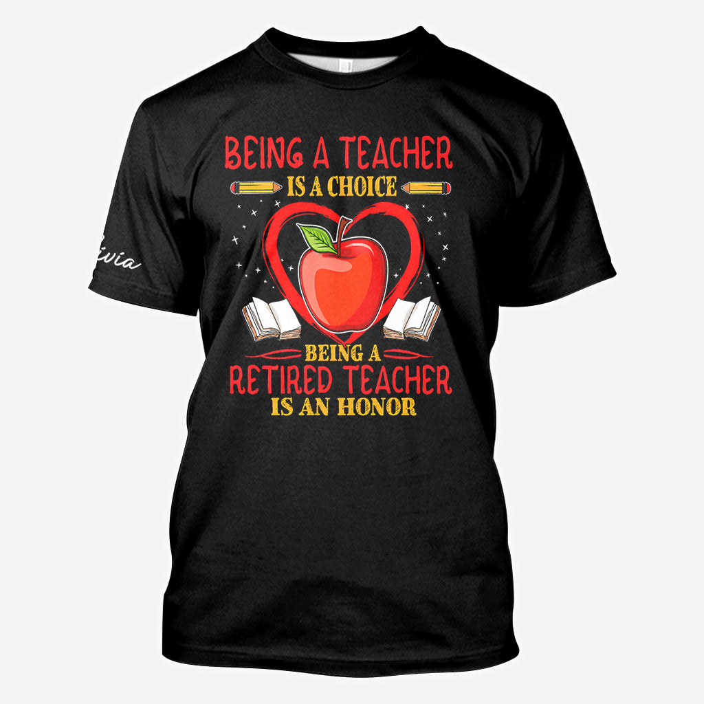 Zurück zur Schule - Personalisierte Lehrer All Over Shirt