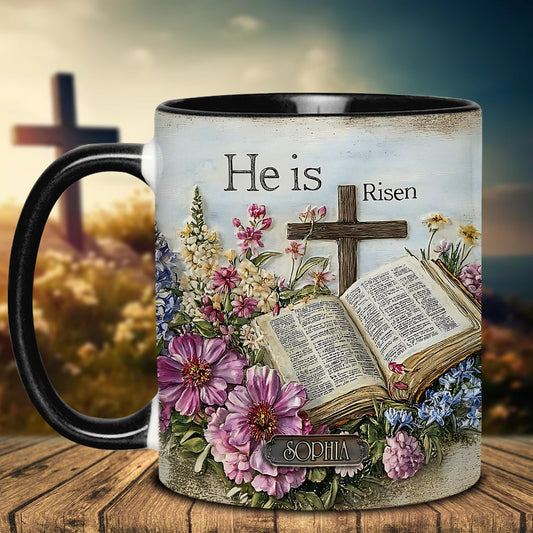 Er ist auferstanden – Personalisierte Tasse mit christlichem Akzent