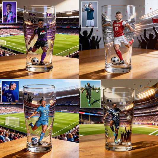 Liebe zum Fußball – Personalisiertes Fußball-Bierglas