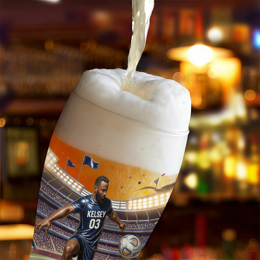 Love Football - Personalized Football Beer Pint
