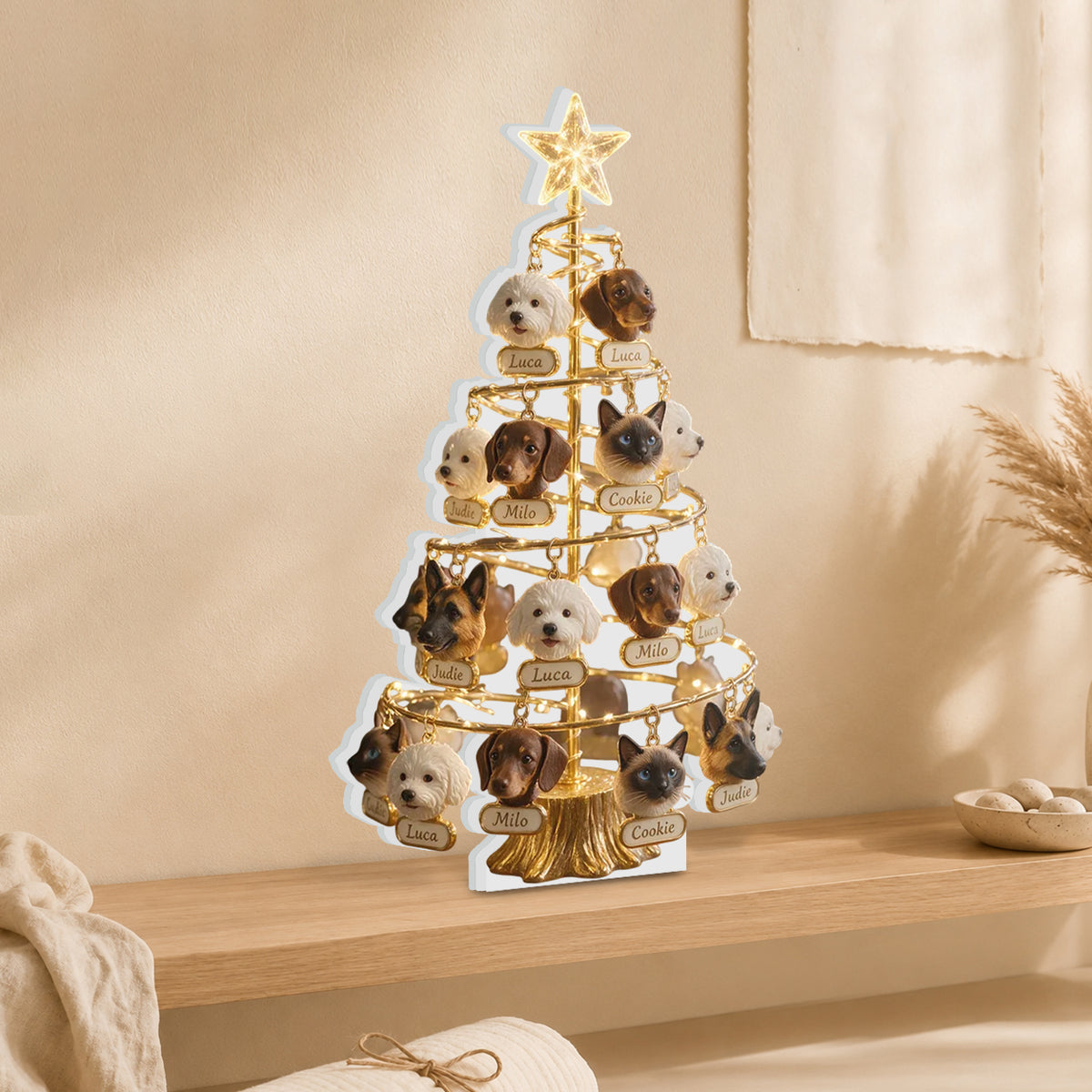 Christmas Tree Pet - Personalized Dog 3D Plaque
