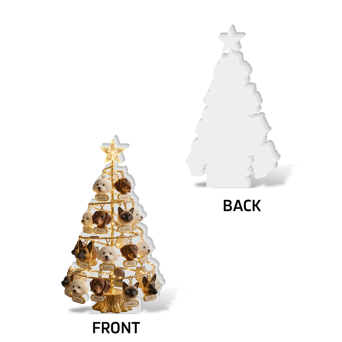 Christmas Tree Pet - Personalized Dog 3D Plaque