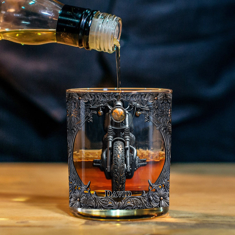 Biker Whiskey - Personalized Biker Whiskey Glass