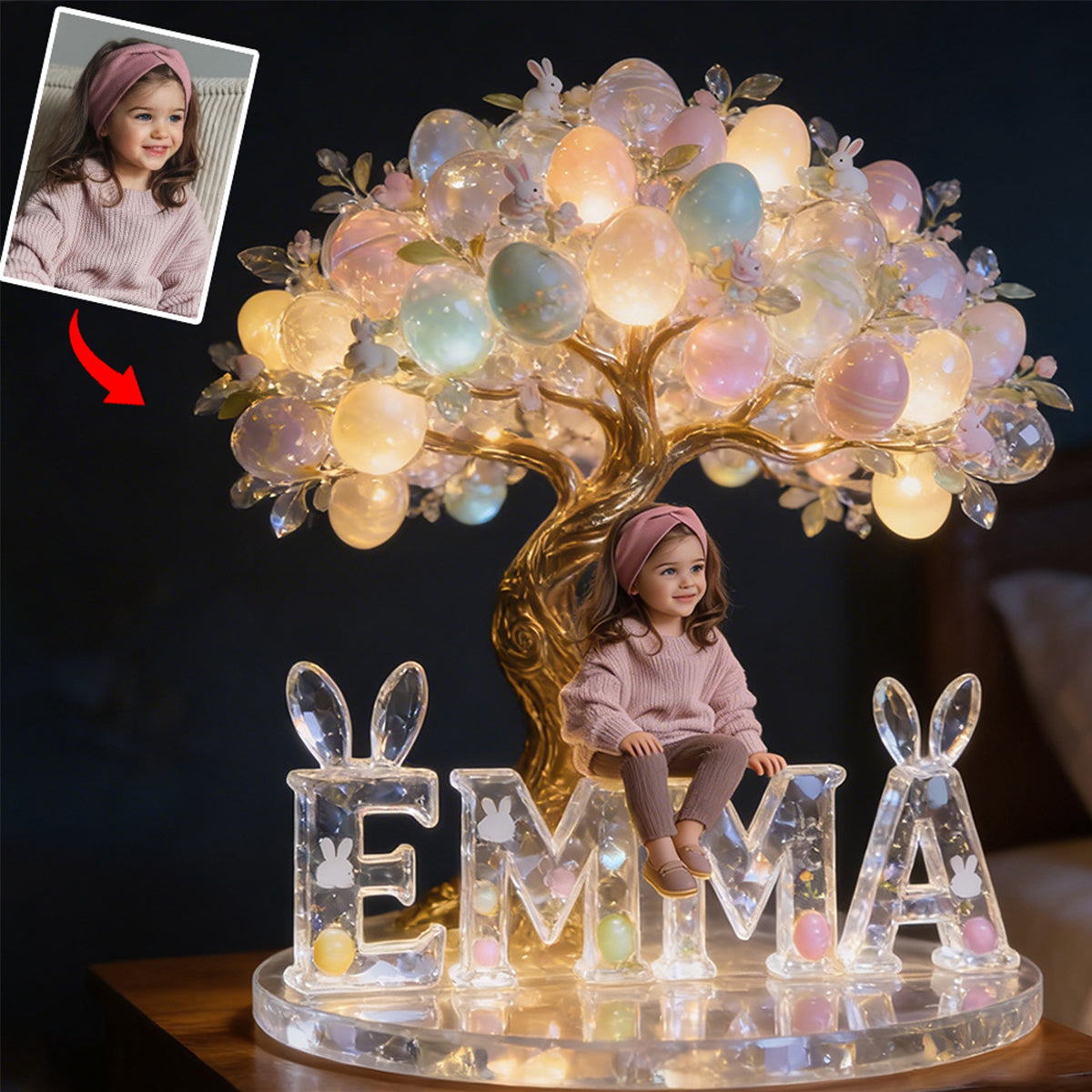 Custom Any Photo - Personalized Kid Acrylic LED Night Light