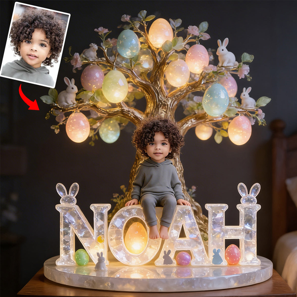 Custom Any Photo - Personalized Kid Acrylic LED Night Light