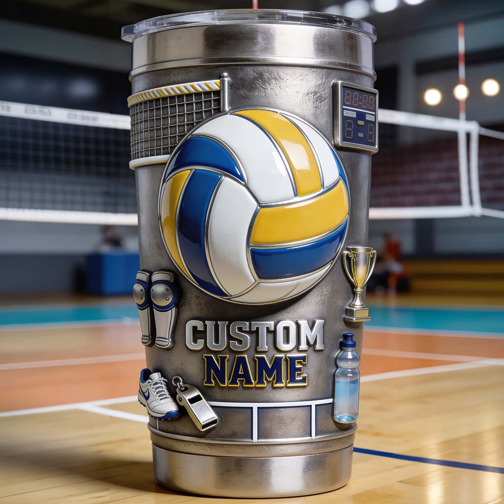 Volleyball lieben – personalisierter Volleyball-Becher