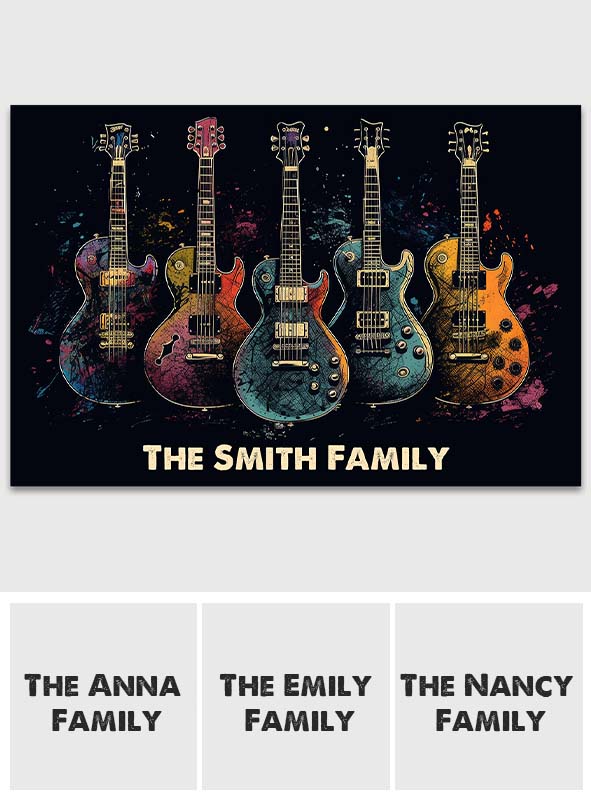 Guitar Harmony - Personalized Guitar Doormat