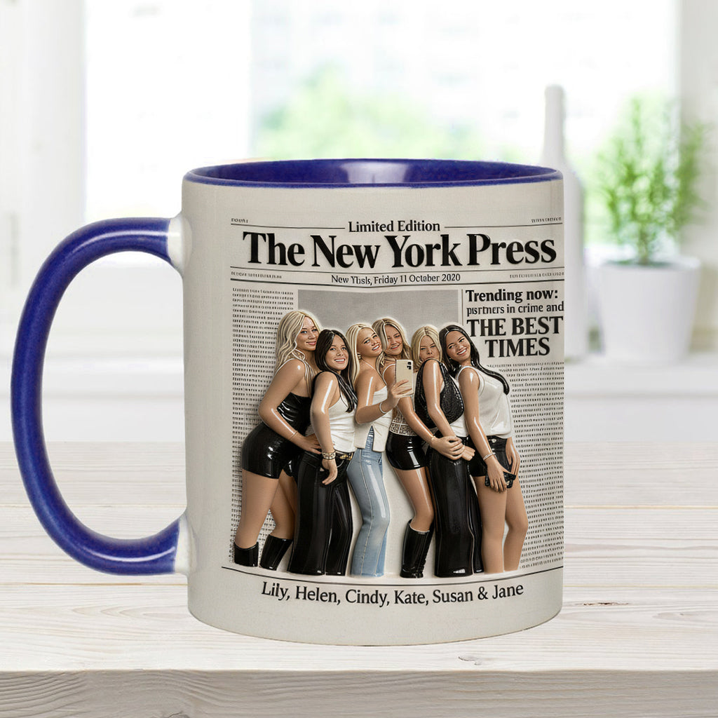 Besties Forever - Personalized Bestie Accent Mug