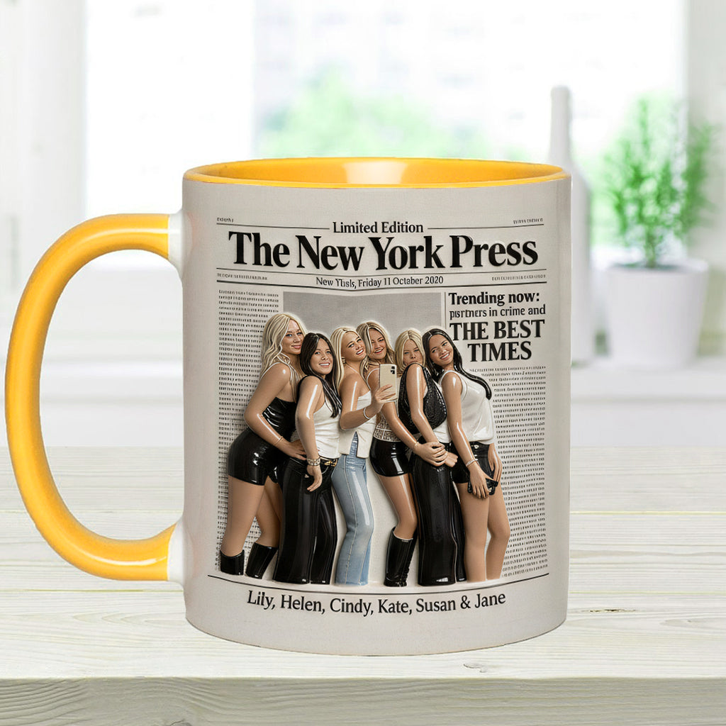 Besties Forever - Personalized Bestie Accent Mug