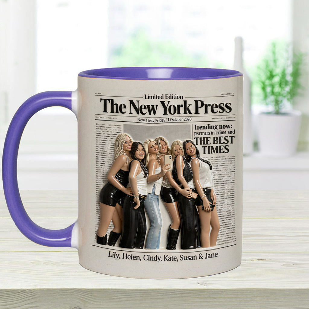 Besties Forever - Personalized Bestie Accent Mug