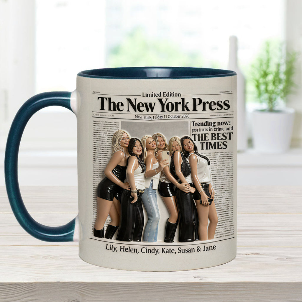 Besties Forever - Personalized Bestie Accent Mug