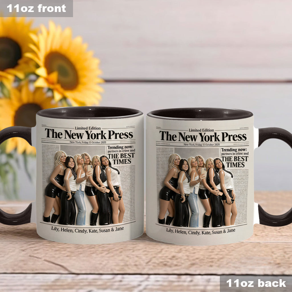 Besties Forever - Personalized Bestie Accent Mug