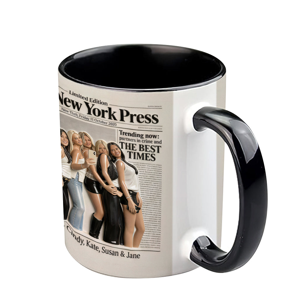 Besties Forever - Personalized Bestie Accent Mug