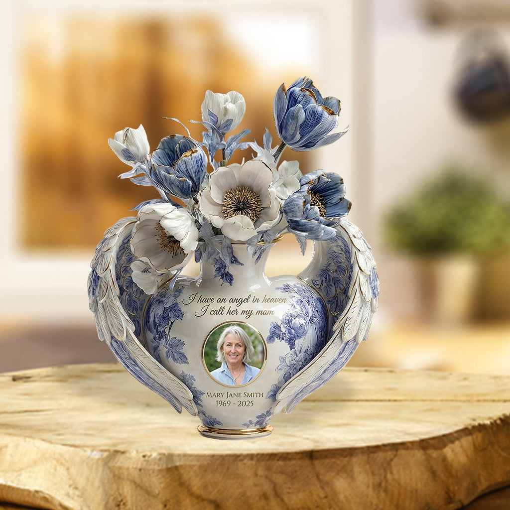 Toile-de-Jouy-Blumenmuster – Personalisierte Gedenktafel aus Acryl in individueller Form