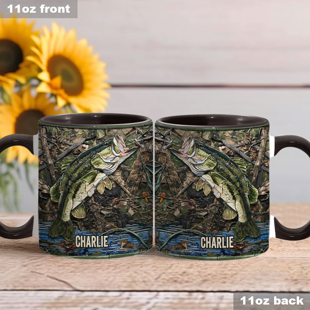 Angelbegeisterte – Personalisierte Tasse mit Angelmotiv